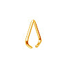 Kaufen Sie Perlen in der Schweiz Anhängerschlaufe Dreieck Goldfarben 6x7.5mm (25)