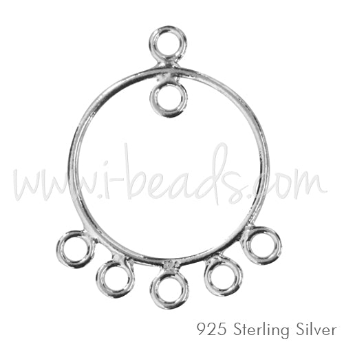 Kaufen Sie Perlen in der Schweiz Bauteil rund mit 4 ringen sterlingsilber 20x14mm (1)