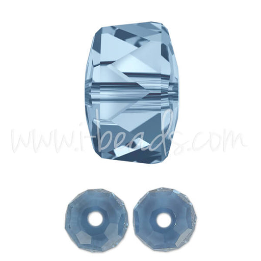 Kaufen Sie Perlen in der Schweiz Swarovski 5045 rondelle Perlen denim blue 6mm (6)