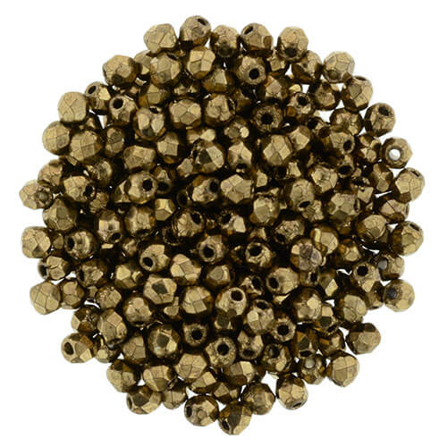 Kaufen Sie Perlen in der Schweiz Glasschliffperlen BRONZE 2mm (30)