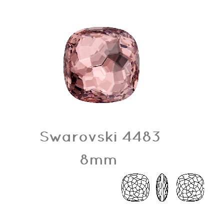 Kaufen Sie Perlen in der Schweiz 4483 Swarovski Fantasy Cushion Fancy Stone Vintage Rose - 8mm (1)