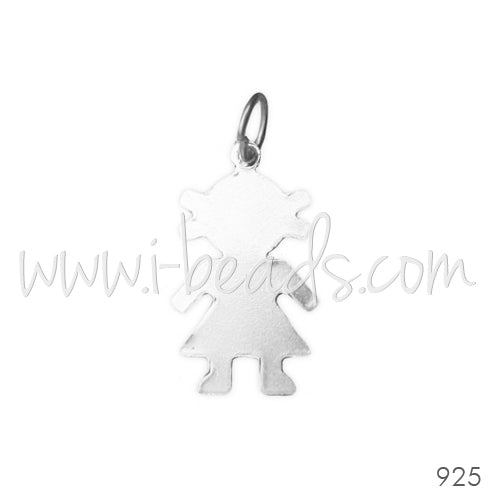 Charm petite fille argent 925 10x16mm (1)