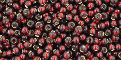 cc25d - perles de rocaille Toho 11/0 silver lined garnet (10g)