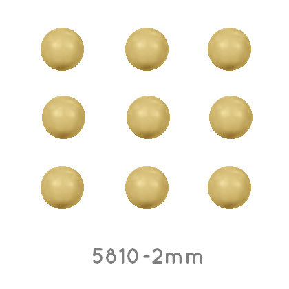 Perles Swarovski 5810 crystal Gold Pearl 2mm (50)