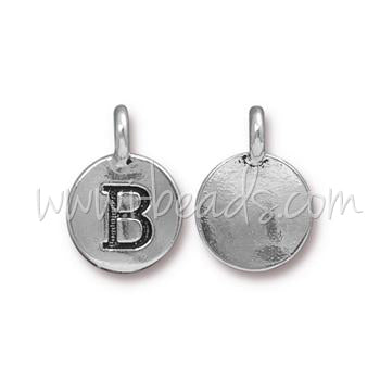 Kaufen Sie Perlen in der Schweiz Charm Buchstabe B Antik Silber - plattiert 11mm (1)