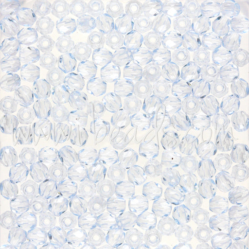 Kaufen Sie Perlen in der Schweiz Glasschliffperlen light sapphire 3mm (50)