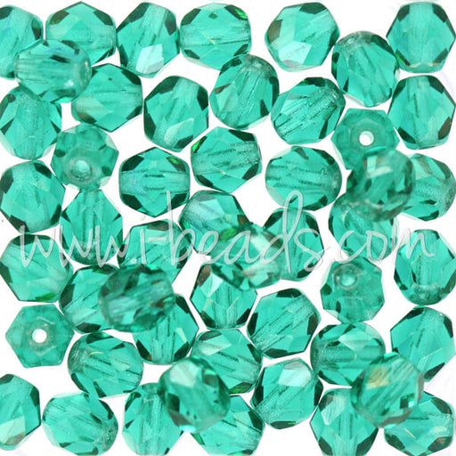 Kaufen Sie Perlen in der Schweiz Glasschliffperlen emerald 6mm (50)