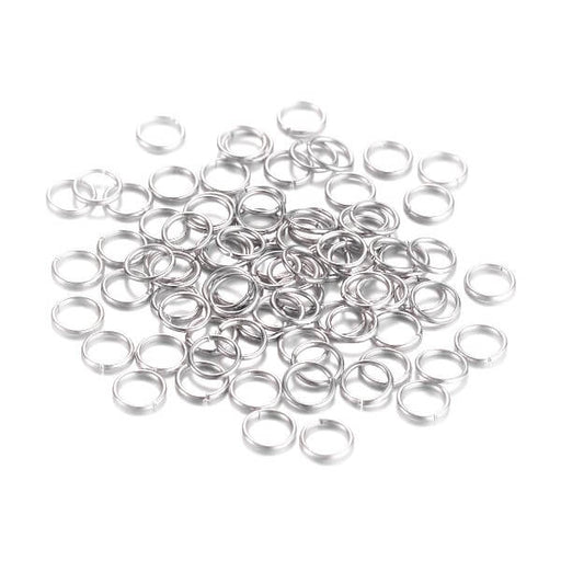 Kaufen Sie Perlen in der Schweiz Offene Ringe Edelstahl Farbe Edelstahl 4mmx0,5 (50)