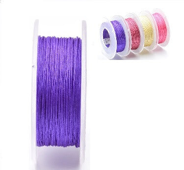 Cordon fin polyester Bleu Violet 0.5mm (3m)