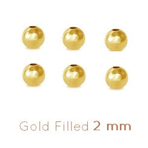 Kaufen Sie Perlen in der Schweiz Runde Perle gold-gefüllt 2mm (10)