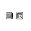 Perle cube métal Argenté 4.5mm (4)