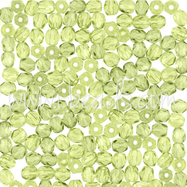 Glasschliffperlen olivine 3mm (50)