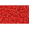 cc25f - perles de rocaille Toho 11/0 silver lined frosted light siam ruby (10g)