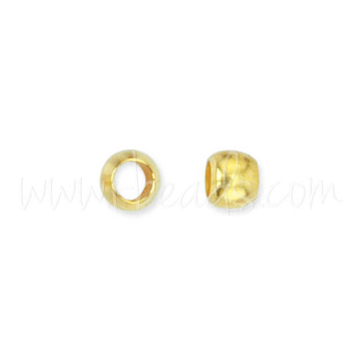 Kaufen Sie Perlen in der Schweiz Quetschperlen Goldfarben 2mm, 1.5g (1)