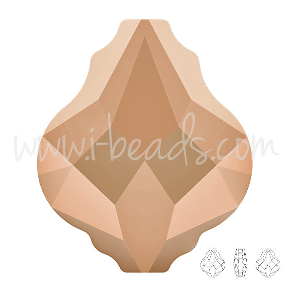 Swarovski 5058 Baroque Perle Crystal Rose Gold 2x 14mm (1)