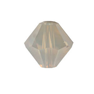 Achat Perles Swarovski 5328 xilion bicone light grey opal 4mm (40)