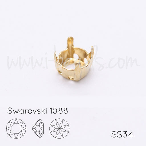 Serti à coudre pour Swarovski 1088 SS34 doré (4)