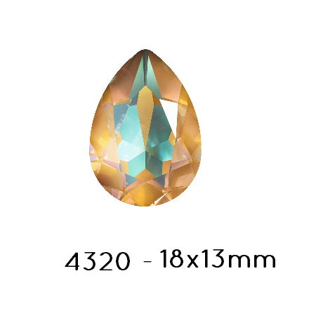 Kaufen Sie Perlen in der Schweiz Swarovski 4320 Fancy Stone PEAR- OCHRE DELITE-18x13mm (1)