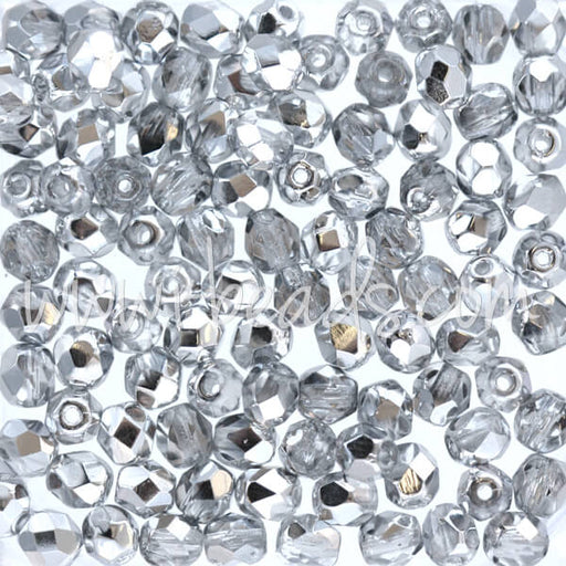 Kaufen Sie Perlen in der Schweiz Glasschliffperlen crystal comet light silver 4mm (100)