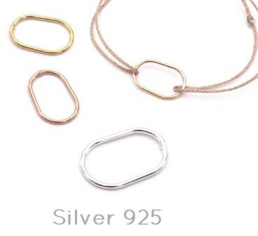Verbindungsring Ovaler Silber 925 15x10mm 925 (1)