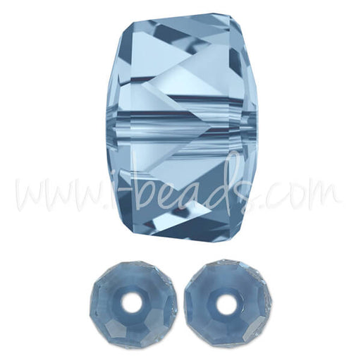Kaufen Sie Perlen in der Schweiz Swarovski 5045 rondelle Perlen denim blue 8mm (2)