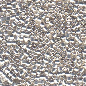 DB551 -11/0 delica bead silver plated- 1,6mm - Hole : 0,8mm (5gr)