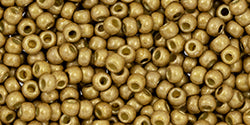Kaufen Sie Perlen in der Schweiz ccPF592F - Toho beads 11/0 round permafinish matte galvanized gold feece (10gr)