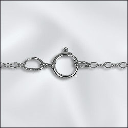 Kaufen Sie Perlen in der Schweiz Zubehör Sehr feine 925 Sterling Silber Halskette 45cm-1,3mm (1)