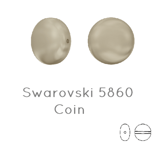 Kaufen Sie Perlen in der Schweiz 5860 Swarovski coin Platinum pearl 10mm 0.7mm (5)