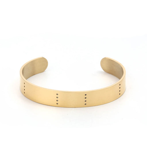 Kaufen Sie Perlen in der Schweiz Edelstahl offene Manschette Armreifen Armbänder Vergoldet für TOHO &amp; MIYUKI 15x1cm (1)