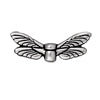 Perle ailes de libellule métal plaqué argent vieilli 20mm (1)