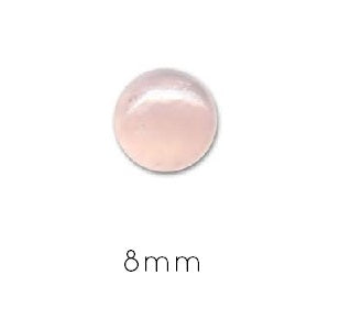 Kaufen Sie Perlen in der Schweiz Runder Cabochon pink QUARTZ 8mm (1)