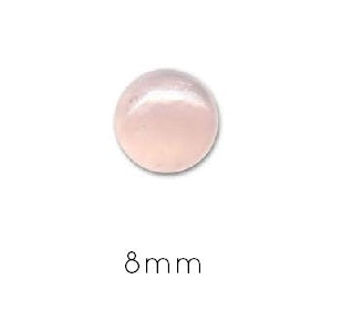 Achat Cabochon rond QUARTZ rose 8mm (1)