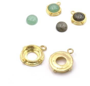 Achat Pendentif support laiton non plaqué pour cabochon 10mm (1)