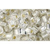 cc21 - Toho cube perlen 3mm silver lined crystal (10g)