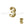 Perlengroßhändler in der Schweiz Zahlenperle Nummer 3 vergoldet 7x6mm (1)