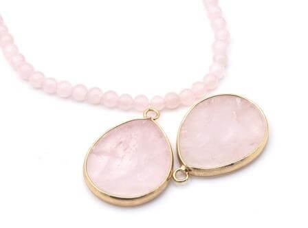 Pendentif Quartz rose plat 30x21mm (1)