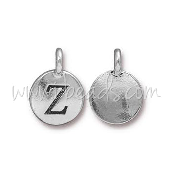 Charm Buchstabe Z Antik Silber - plattiert 11mm (1)