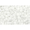 cc761 - perles de rocaille Toho 11/0 matt colour opaque white (10g)