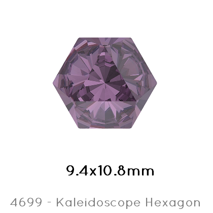 Kaufen Sie Perlen in der Schweiz Swarovski 4699 Kaleidoscope Hexagon Amethyst Foiled 9,4x10,8mm (1)