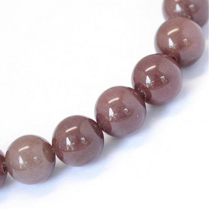 Aventurine naturelle Pourpre 6mm Rondes- 55 perles 39cm - vendu par 1 fil