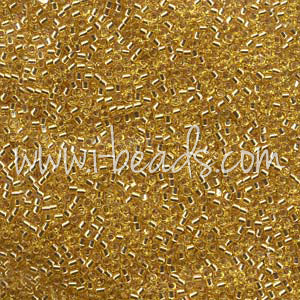 Kaufen Sie Perlen in der Schweiz DB0042 - Miyuki Delica beads 11/0 silver lined gold (5g)