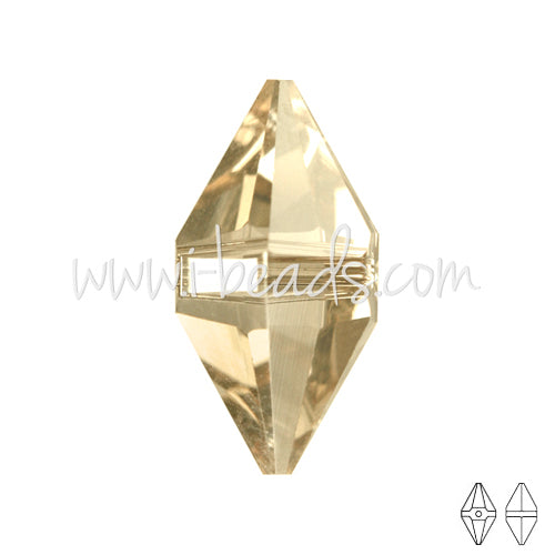 Kaufen Sie Perlen in der Schweiz Swarovski Elements 5747 double spike crystal golden shadow 12x6mm (1)