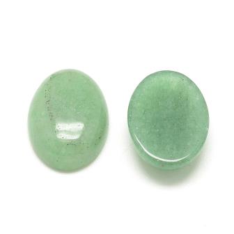 Kaufen Sie Perlen in der Schweiz Grüne Aventurin-Cabochons, oval 10x8mm (2)