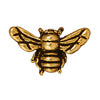 Perle abeille métal doré or fin vieilli 15.5x9mm (1)