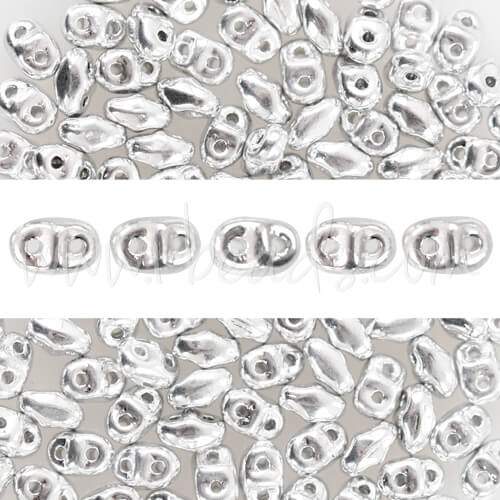 Perles MiniDuo 2.5x4mm silver (10g)