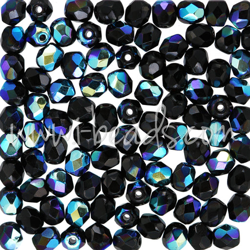Kaufen Sie Perlen in der Schweiz Glasschliffperlen jet ab 4mm (100)