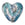 Grossiste en Perle de Murano coeur bleu et argent 20mm (1)