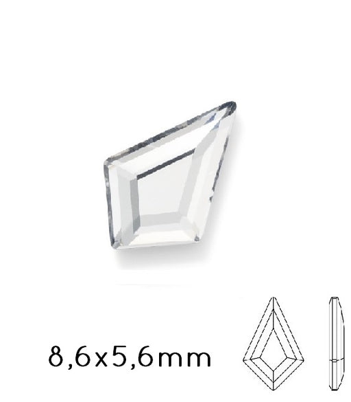 Kaufen Sie Perlen in der Schweiz 2771 Swarovski flat back KITE rhinestones crystal 8.6x5.6mm (5)