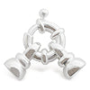 Kaufen Sie Perlen in der Schweiz Federringverschluss mit Perlenkappen Silberfarben 12mm (1)